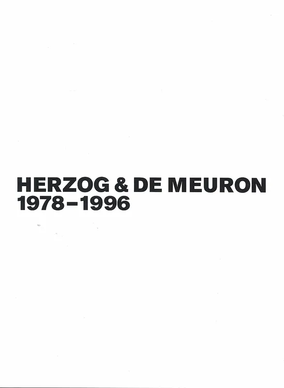 Herzog & de Meuron 1978 - 1996 Shop Nu
