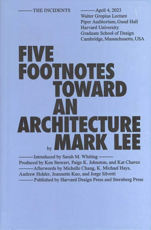 Betaalbaar FIVE FOOTNOTES TOWARD AN ARCHITECTURE