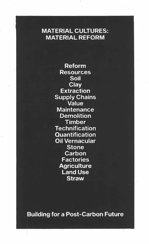 Hete Deal Material Cultures. Material Reform