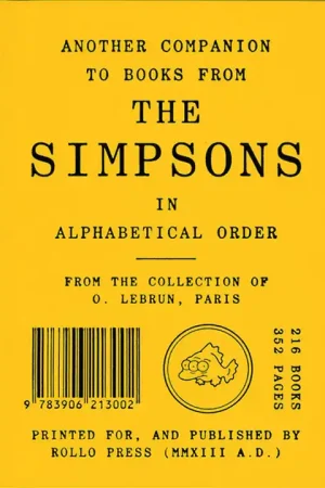 Another Companion to Books from THE SIMPSONS Actieprijs