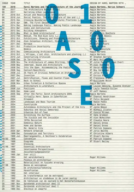 Aanbieding OASE 100. Karel Martens en de architectuur van het tijdschrift - ebook