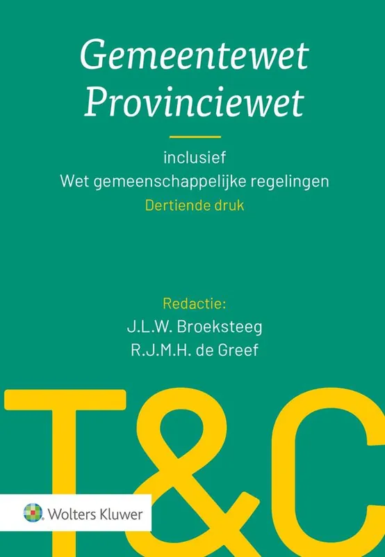 Gemeentewet Provinciewet / Druk 13 Tijdelijk Beschikbaar