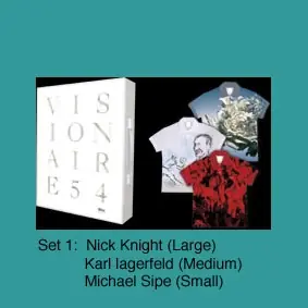 Betrouwbaar Visionaire 54 : Lacoste. 4 different Sets with each 3 printed Shirts