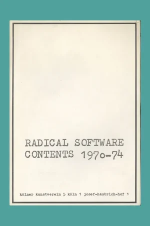 Uitverkoop Radical Software Contents 1970-1974