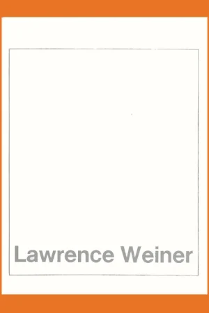 Populair Lawrence Weiner: Jahresgabe 1972, Westfälischer Kunstverein Münster