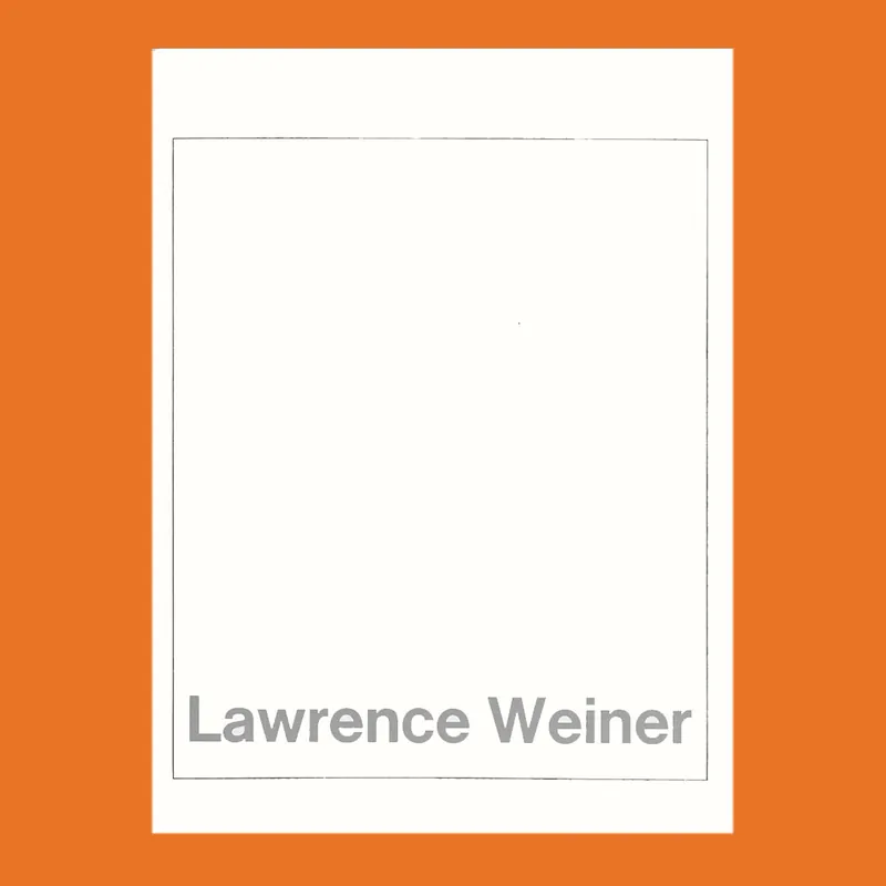 Populair Lawrence Weiner: Jahresgabe 1972, Westfälischer Kunstverein Münster