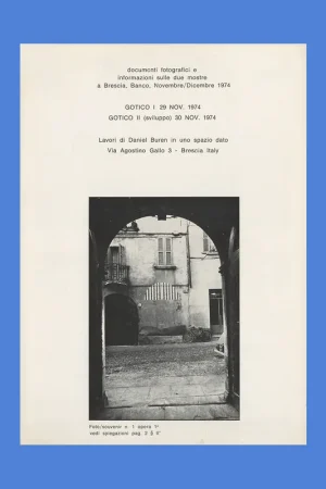 Daniel Buren: Gotico I, 29 Novembre, 1974, Travail in situ. – Gotico II – Sviluppo, 30 Novembre, 1974 Lage Prijs