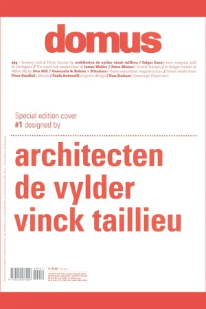 Domus 954, January 2012: Special edition cover #1 designed by architecten De Vylder Vinck Taillieu Gratis Retour