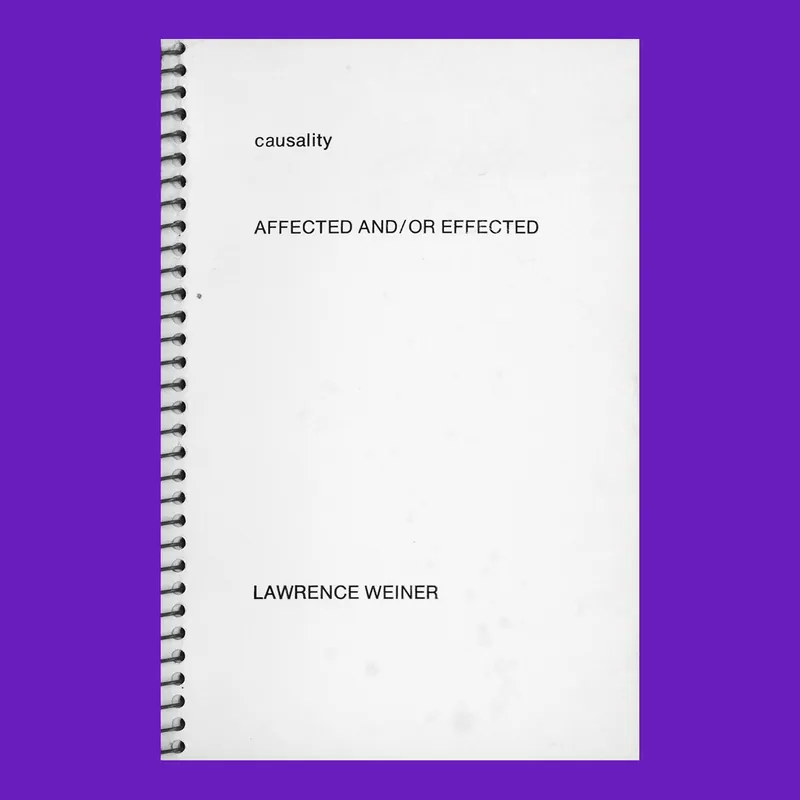 Voordeelprijs Lawrence Weiner: Causality Affected and/or Effected (1971)