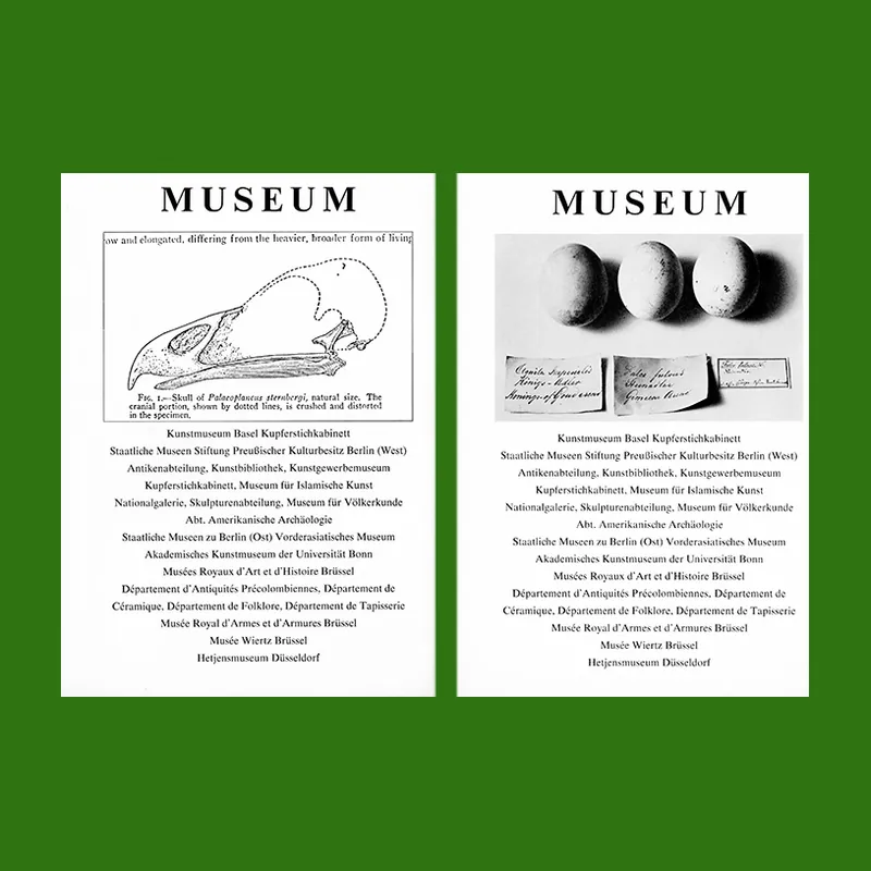 Speciale Aanbieding Marcel Broodthaers: Museum – Der Adler vom Oligozän bis heute (2 volumes, 1972)