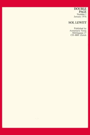 Sol Lewitt: Double Page Number 1, January 1976 Voordeelprijs