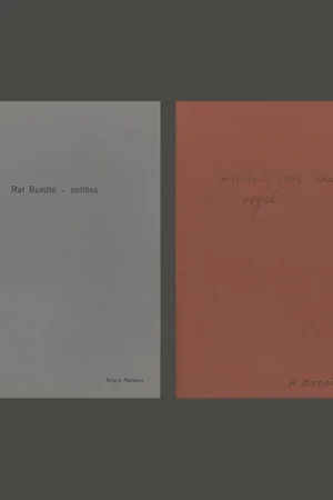 Raphaël (Raf) Buedts: Notities & meubels voor een vogel, 1985 (Signed and numbered 54/250 with 2 drawings, edition 11 copies) Shop Nu