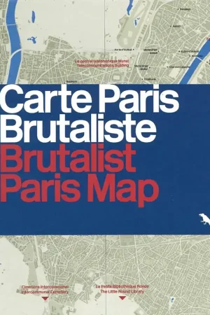Weekendaanbieding Brutalist Paris Map - Carte Paris Brutaliste
