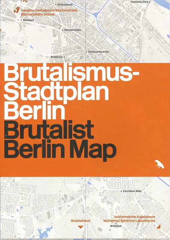 Speciale Aanbieding Brutalist Berlin Map - Brutalismus-Stadtplan Berlin
