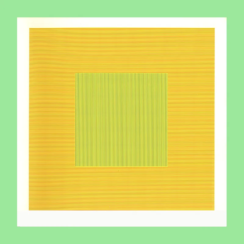 Korting Sol Lewitt: Lines in Two Directions and In Five Colors on Five Colors with All Their Combinations, (1981)