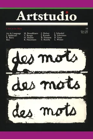 Direct Beschikbaar Artstudio n° 15: L'Art et les Mots (1989)