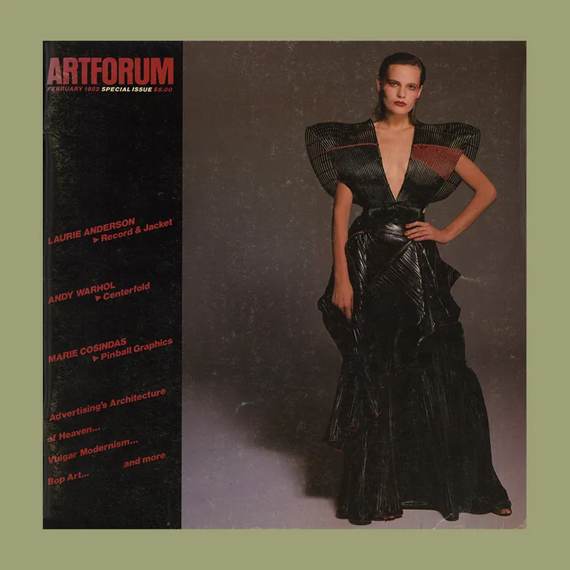 Koop Vandaag Artforum. Volume 20, number 6, February 1982: Special issue with record by Laurie Anderson and centerfold by Andy Warhol