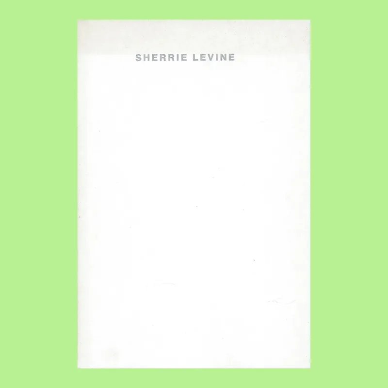 Finale Uitverkoop Sherrie Levine (Kunsthalle Zürich o.a., 1991)