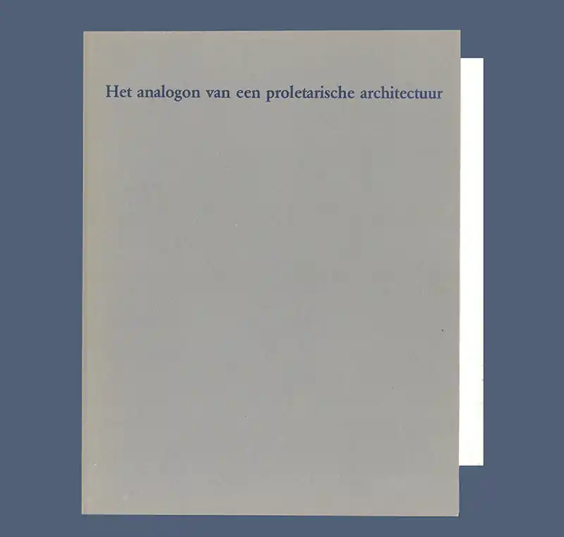 Het analogon van een proletarische architectuur: notities voor een artikel over Aldo Rossi Shop Nu