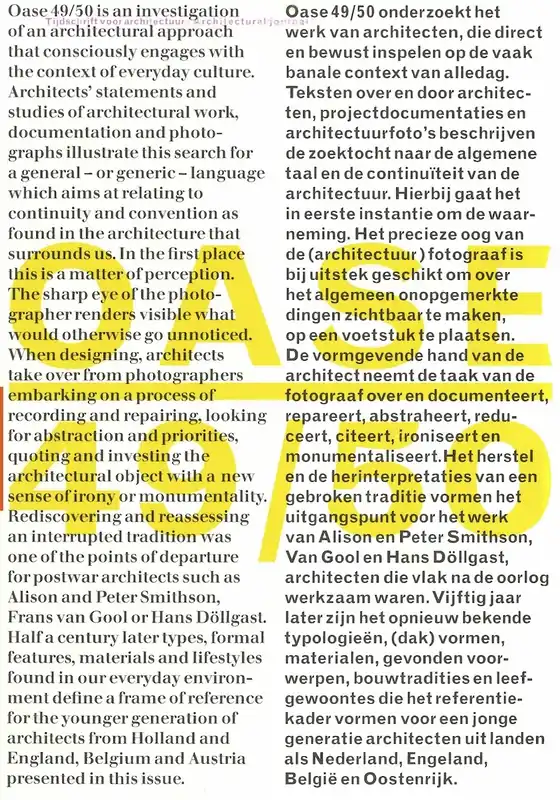 OASE 49 / 50. Conventie Beperkte Voorraad