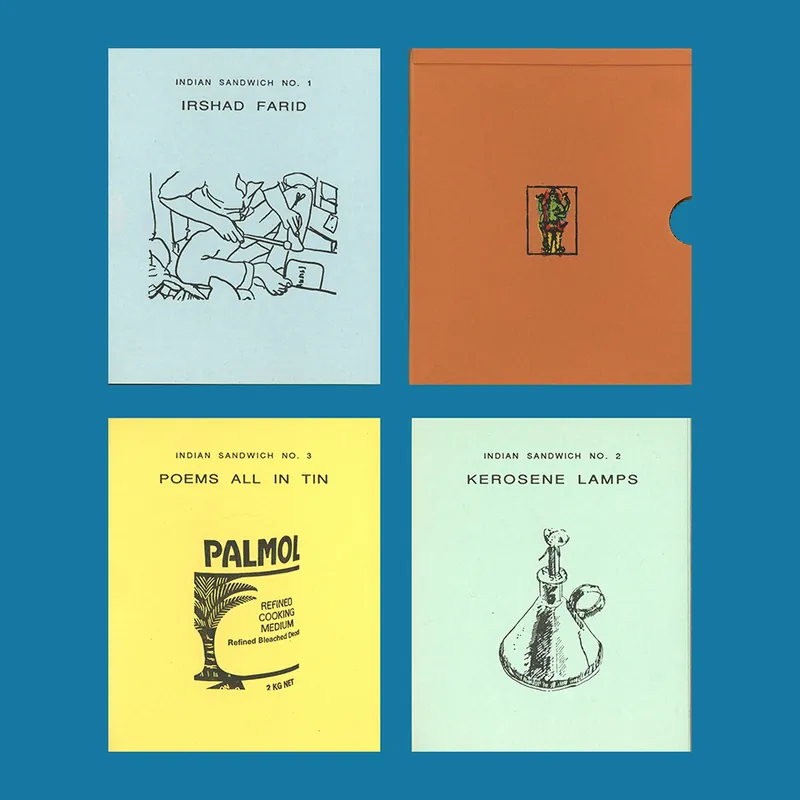 Hoge Kwaliteit Tony Hayward: Indian Sandwich Series 3 volumes. Irshad Farid, Kerosene Lamps, Poems All in Tin