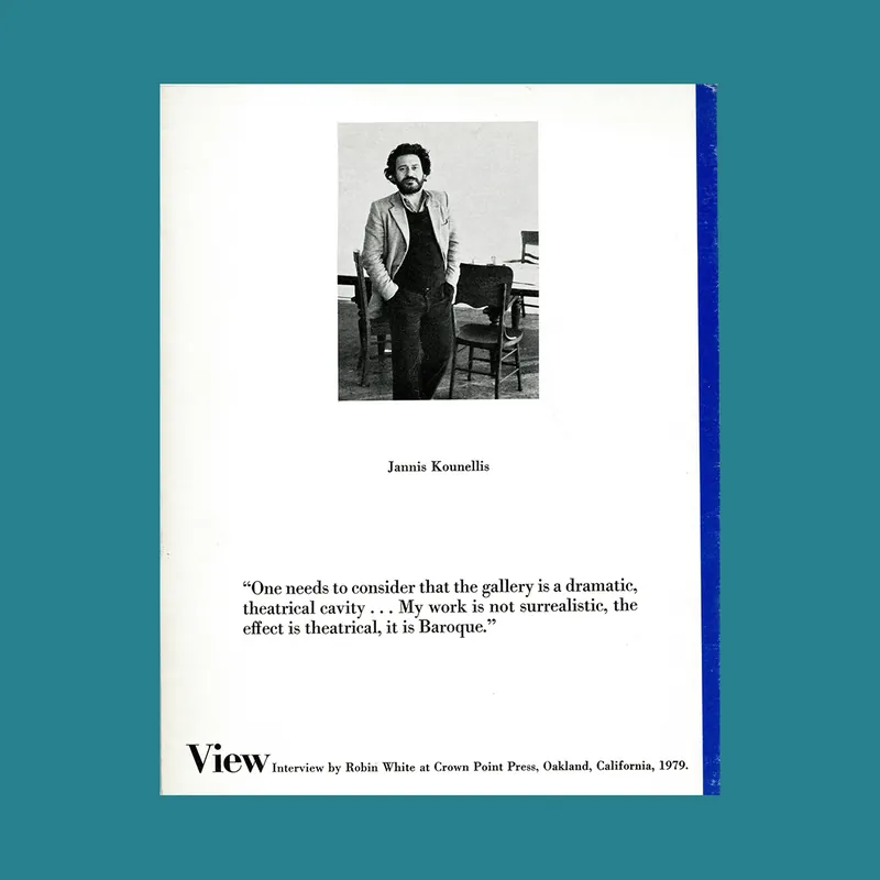 View: Jannis Kounellis – Interview by Robin White Rechtstreeks Van De Fabrikant