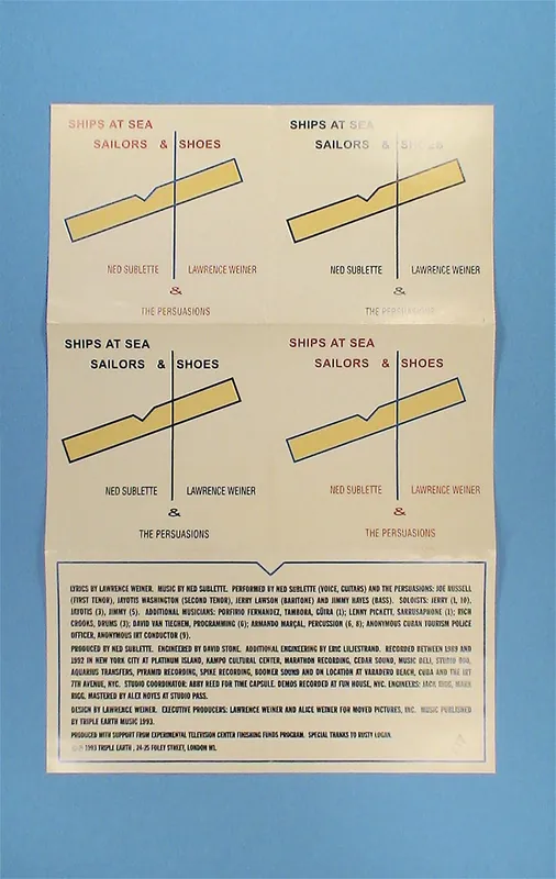 Direct Verzonden Lawrence Weiner: Flyer Ships at Sea Sailors & Shoes
