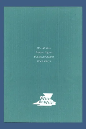 Witte de With, Voorwerk: W.J.M. Kok, Roman Signer, Pia Stadtbäumer, Koen Theys (multiples) Koop Vandaag