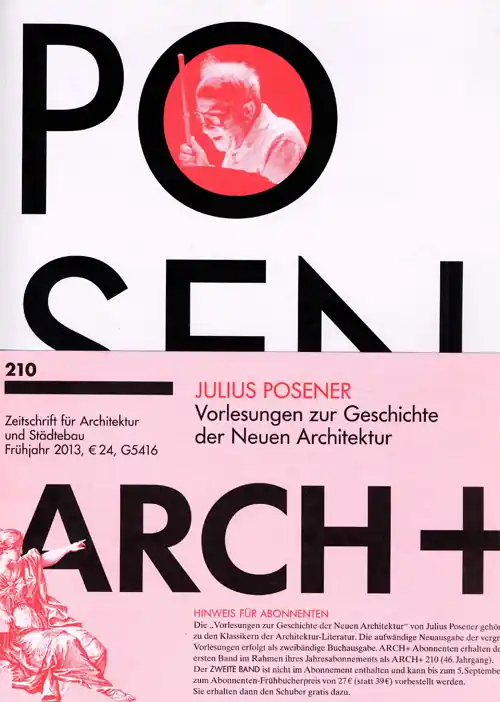 ARCH+ 210. Julius Posener Tijdelijk Beschikbaar