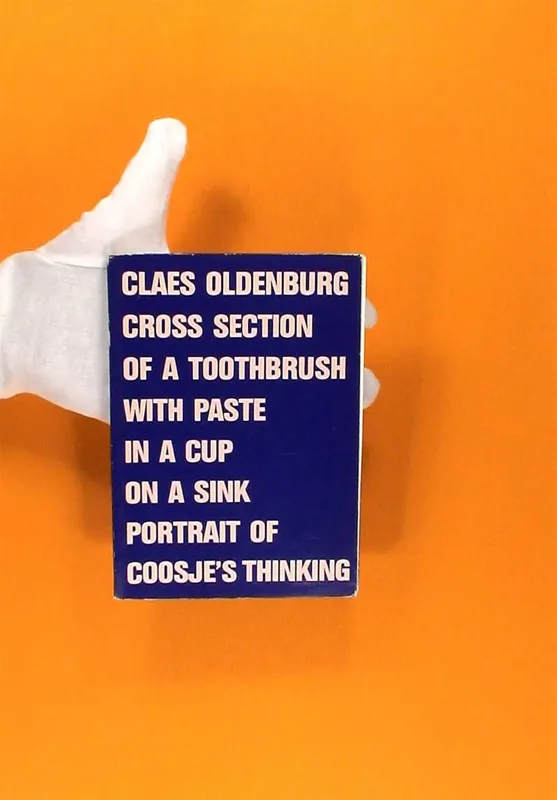 Merkproduct Claes Oldenburg. Cross Section of a Toothbrush with Paste in a Cup on a Sink Portrait of Coosje's Thinking