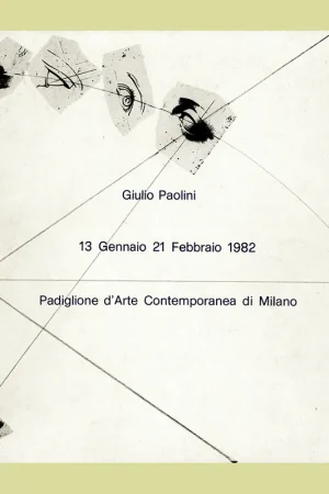Shop Nu Giulio Paolini: 13 Gennaio 21 Febbraio 1982