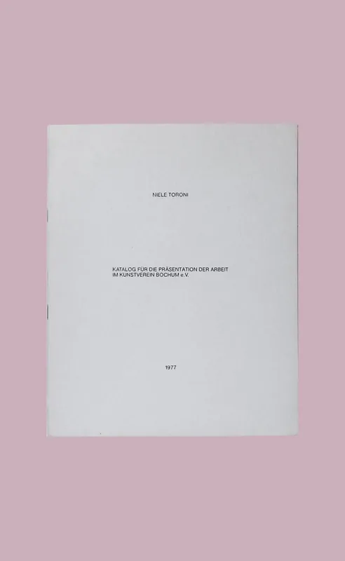Niele Toroni. Katalog für die Präsentation der Arbeit im Kunstverein Bochem e. V. (1977) Hete Deal