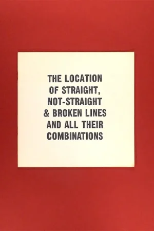 Sol LeWitt. The Location of Straight, Not-Straight & Broken Lines and all their Combinations (1976) Exclusieve Aanbieding