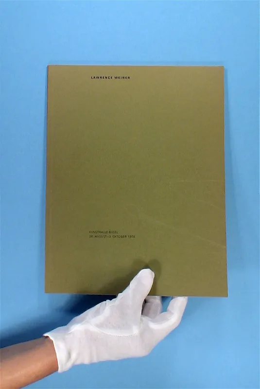 Flitsaanbieding Lawrence Weiner. Catalogue of the Kunsthalle Basel (1976)