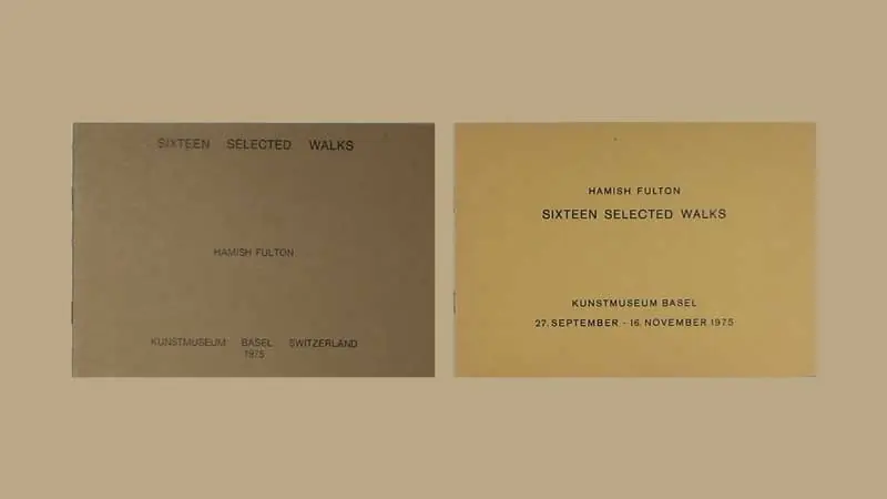 Merkproduct Hamish Fulton: 16 Selected Walks (2 volumes, Basel, 1975)