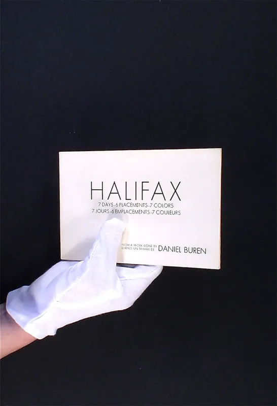 Daniel Buren. Halifax: 7 Days – 6 Placements – 7 Colors (1974) Speciale Aanbieding