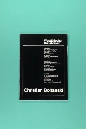 Christian Boltanski. Inventaire des objets appartenant à un habitant d'Oxford. Münster, 1973 Lage Prijs