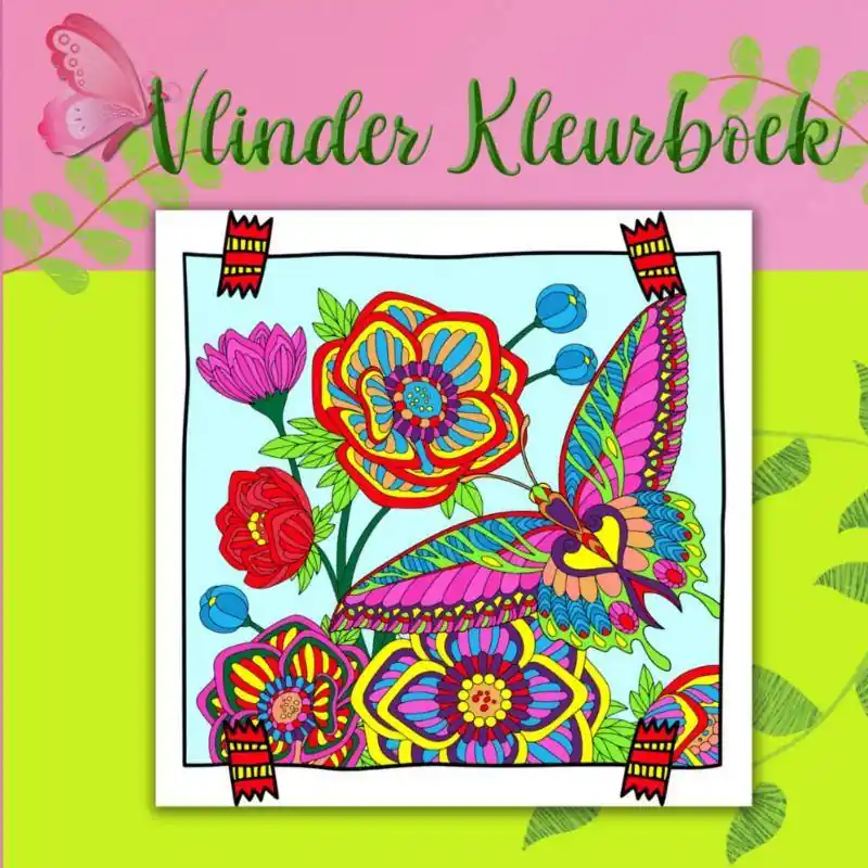 Koop Vandaag Kleurboek voor Volwassenen :: Bloemen en Vlinders / Druk 1