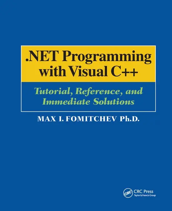 .Net Programming With Visual C++ Goedkoop