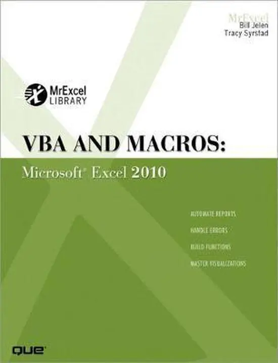 VBA & Macros Microsoft Excel 2010 Beste Prijs