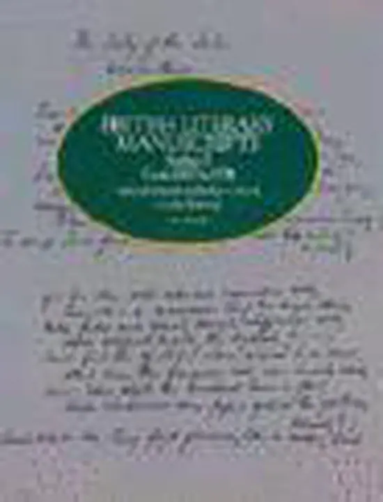 British Literary Manuscripts Exclusieve Aanbieding