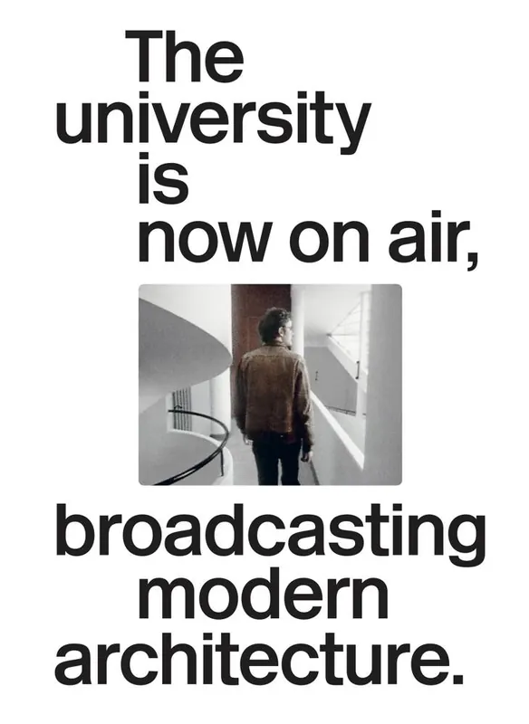 Tijdelijk Beschikbaar The university is now on air, broadcasting modern architecture / 1st Edition
