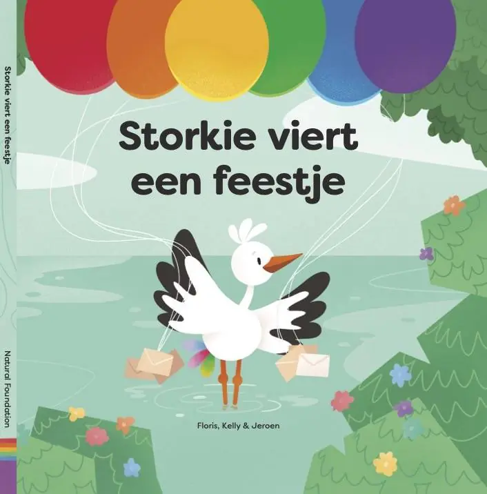 Direct Beschikbaar Storkie viert een feestje / Druk 1