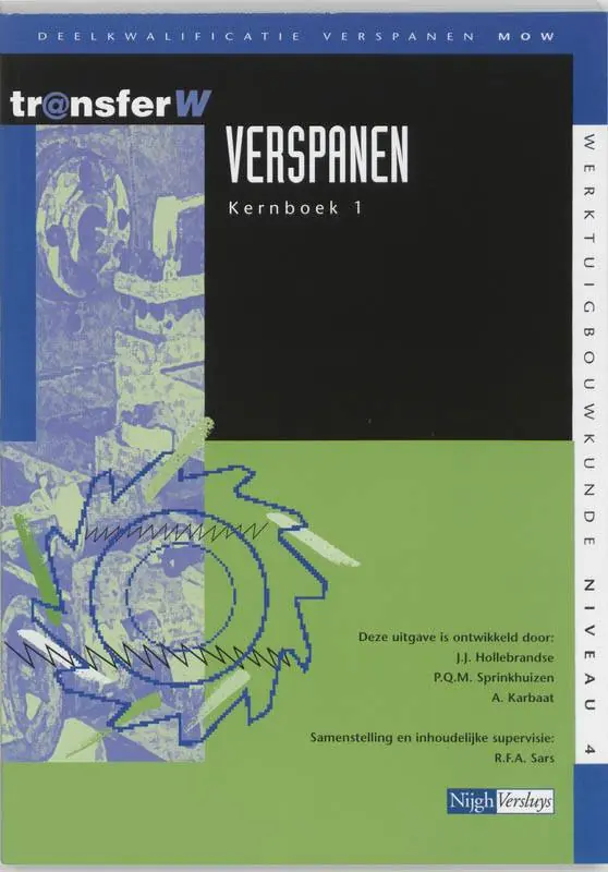 Verspanen 1 Kernboek / Druk 3 Fabrieksprijs
