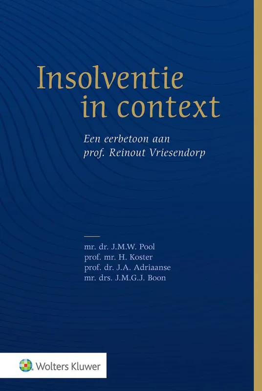 Insolventie in context: een eerbetoon aan prof. Reinout Vriesendorp / Druk 1 Direct Verzonden