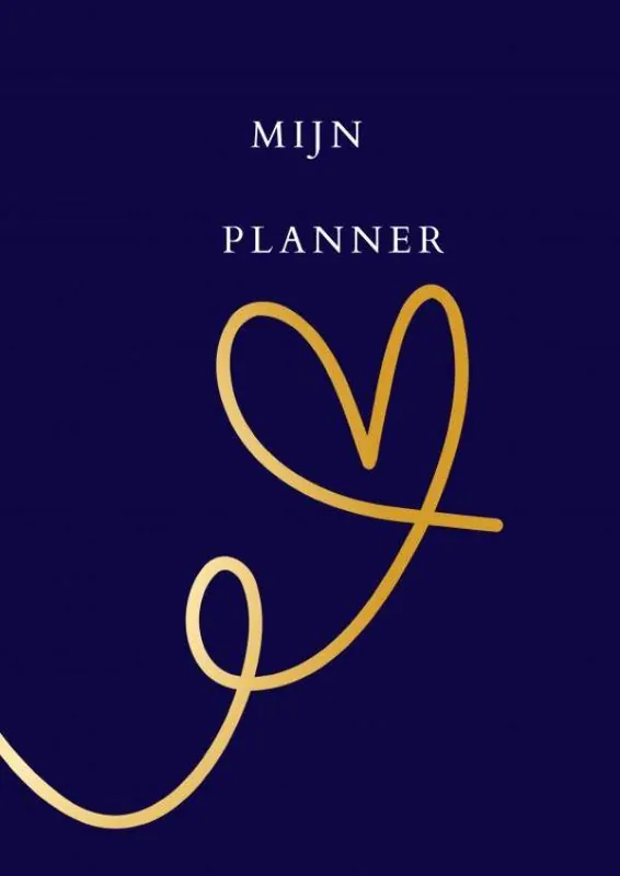 Mijn Planner hart blauw/goud. / Druk 1 Finale Uitverkoop