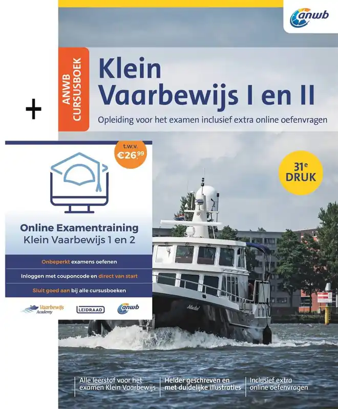 ANWB Cursusboek Klein Vaarbewijs I en II / Druk 31 Hete Deal