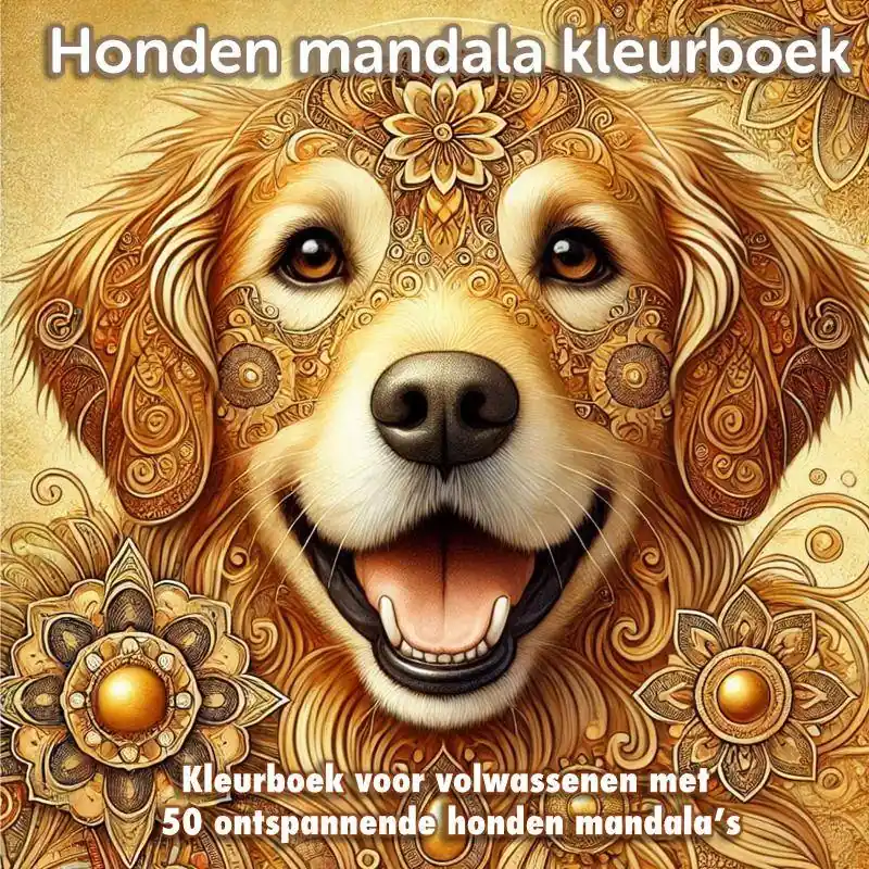Betrouwbaar Honden mandala kleurboek voor volwassenen / Druk 1