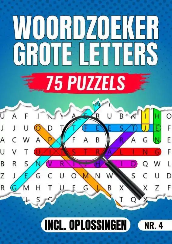 Woordzoeker Grote Letters Nr 4. - 75 Puzzels Incl. Oplossingen / Druk 1 Superprijs