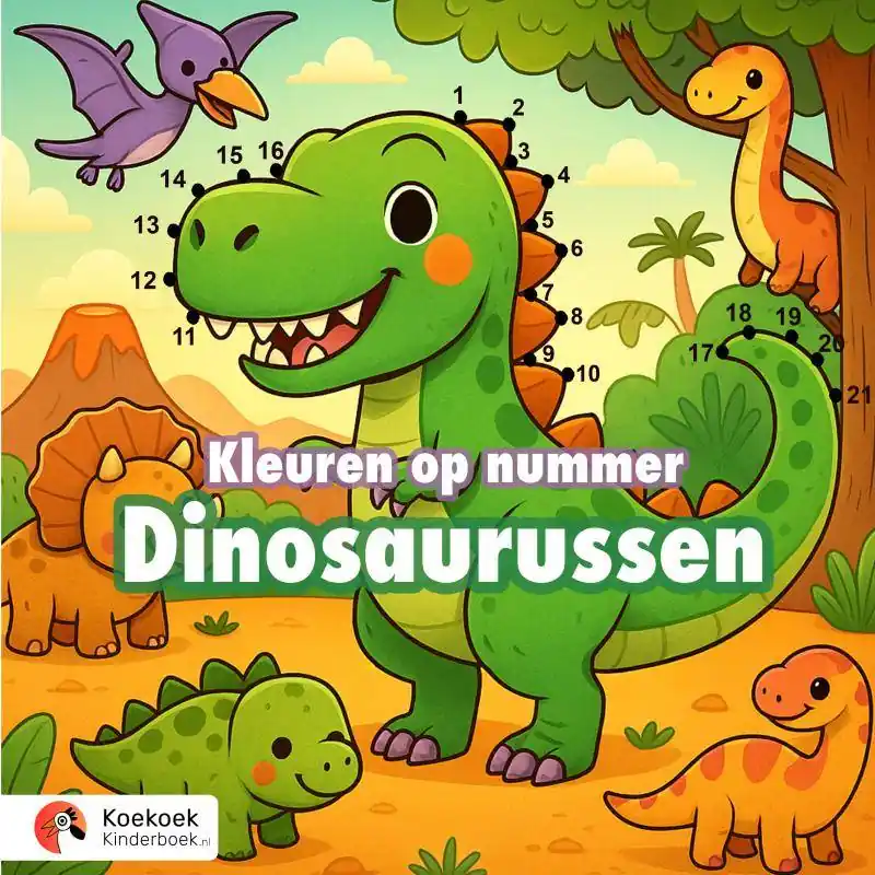 Kleuren op nummer: Dinosaurussen / Druk 1 Dagaanbieding
